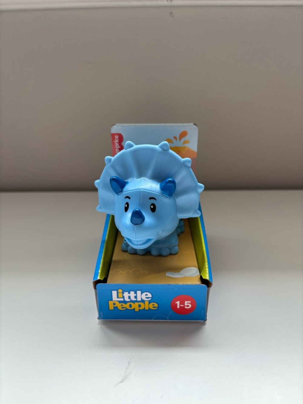 Little people blue triceratops dinosaur